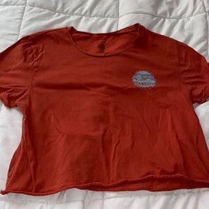 burnt orange crop top.